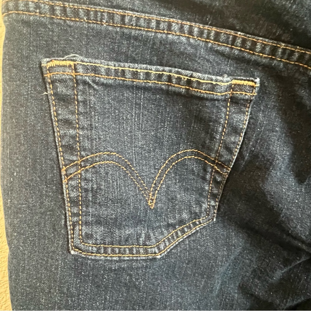 Levi’s 503 women straight leg Dk blue jean zip front, High rise, 5 pocket Sz 16 - Picture 10 of 16